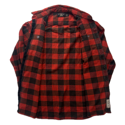 RRL Red Black Buffalo Plaid Work Shirt (Cotton) - M