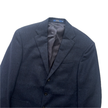 Polo Ralph Lauren Navy Blue Tweed Blazer Sports Coat (Lambswool) - 36S