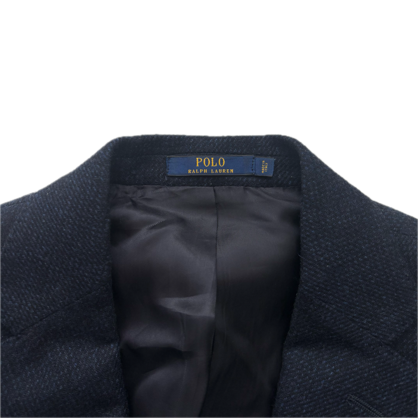 Polo Ralph Lauren Navy Blue Tweed Blazer Sports Coat (Lambswool) - 36S