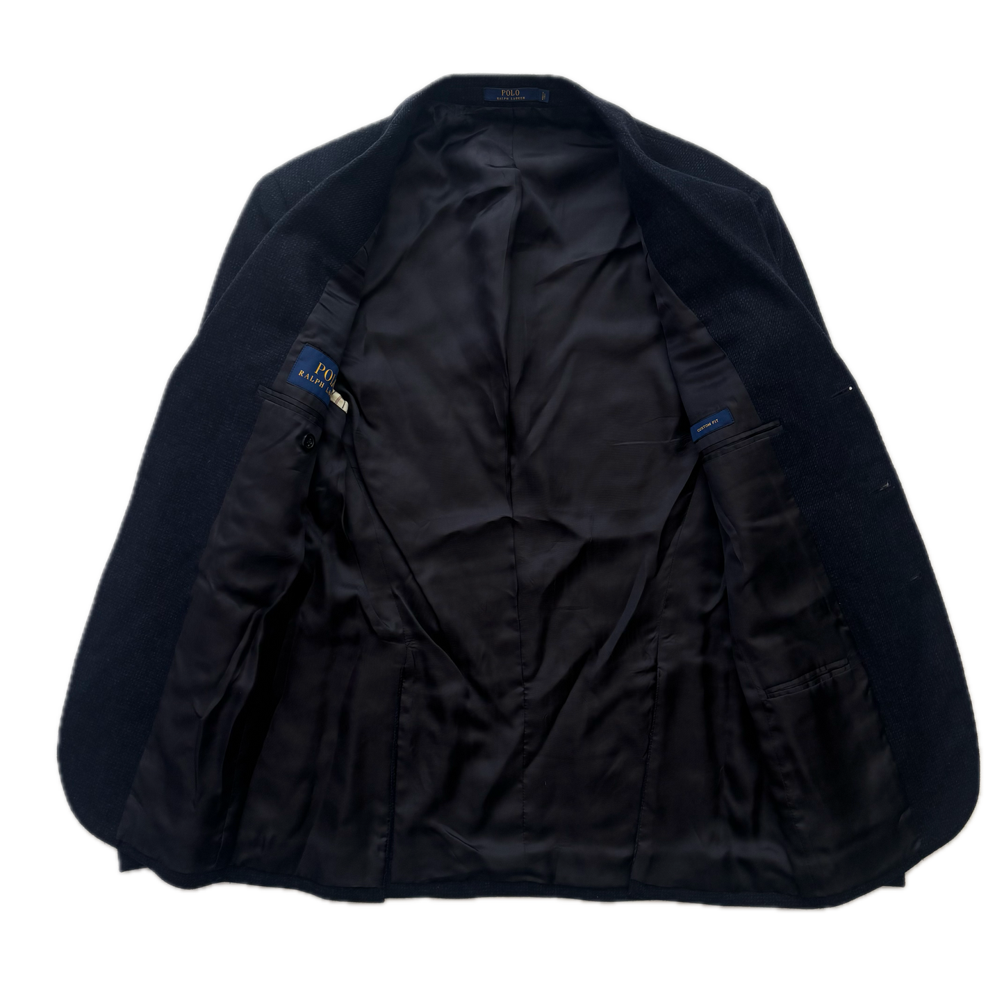 Polo Ralph Lauren Navy Blue Tweed Blazer Sports Coat (Lambswool) - 36S