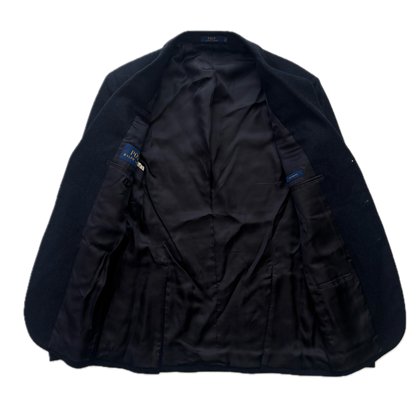 Polo Ralph Lauren Navy Blue Tweed Blazer Sports Coat (Lambswool) - 36S