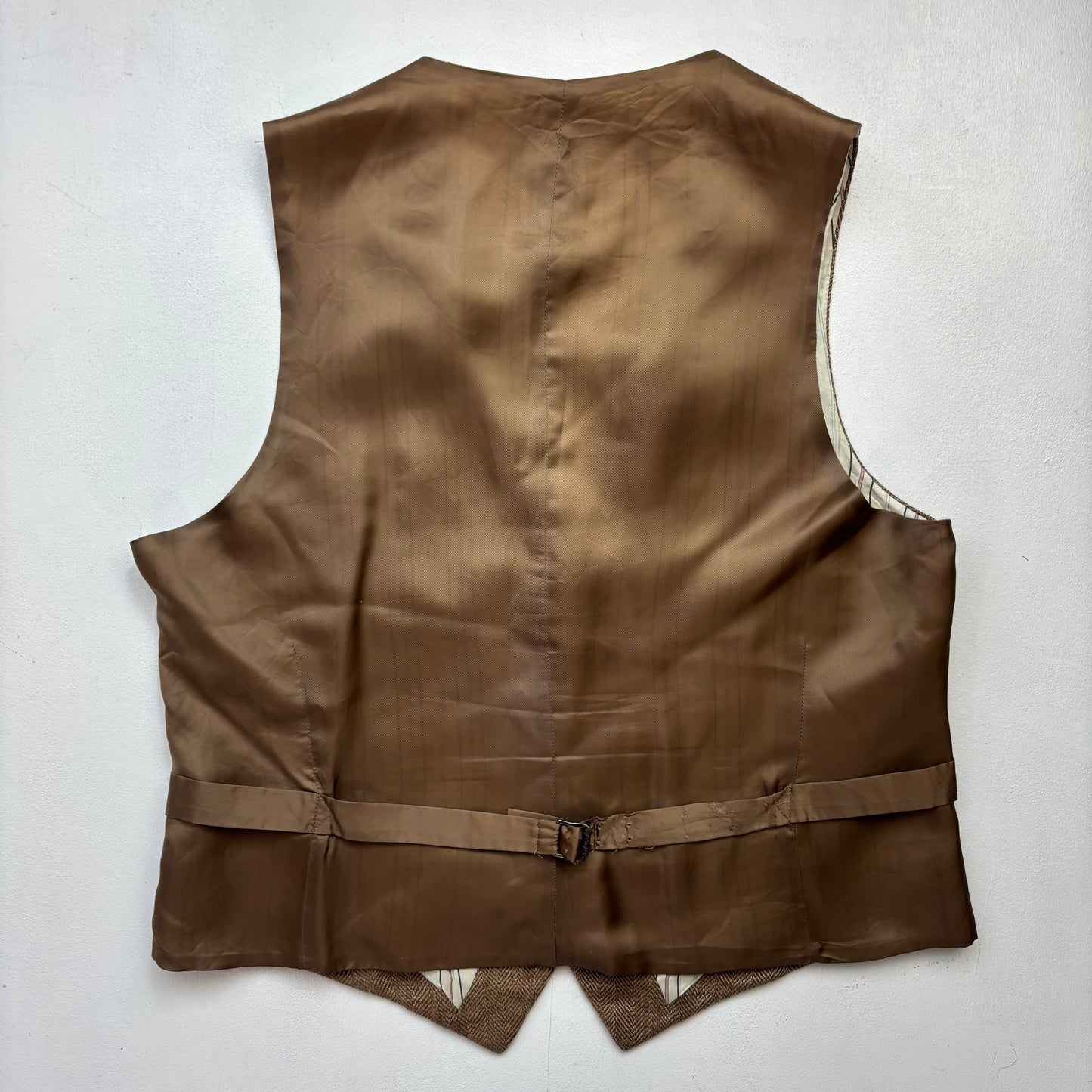 Polo Ralph Lauren Brown Herringbone Waistcoat (Flax) - 38R