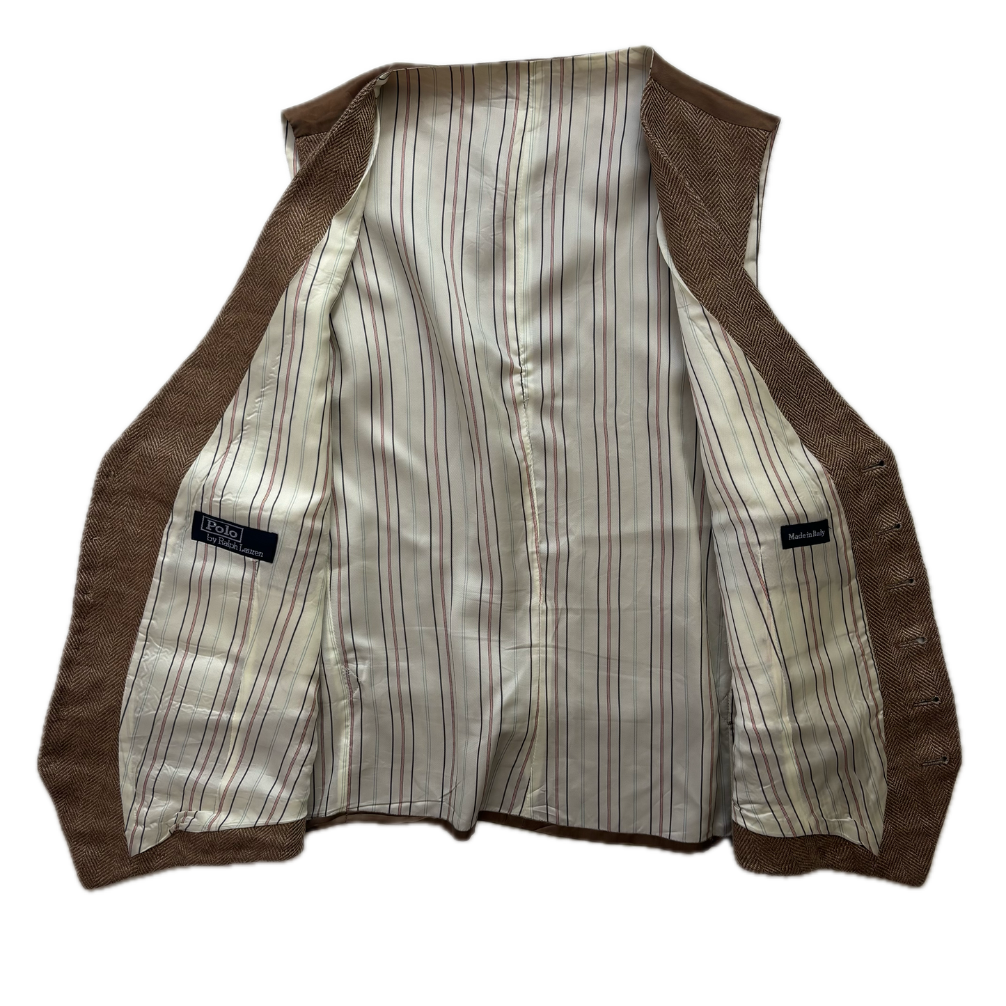 Polo Ralph Lauren Brown Herringbone Waistcoat (Flax) - 38R