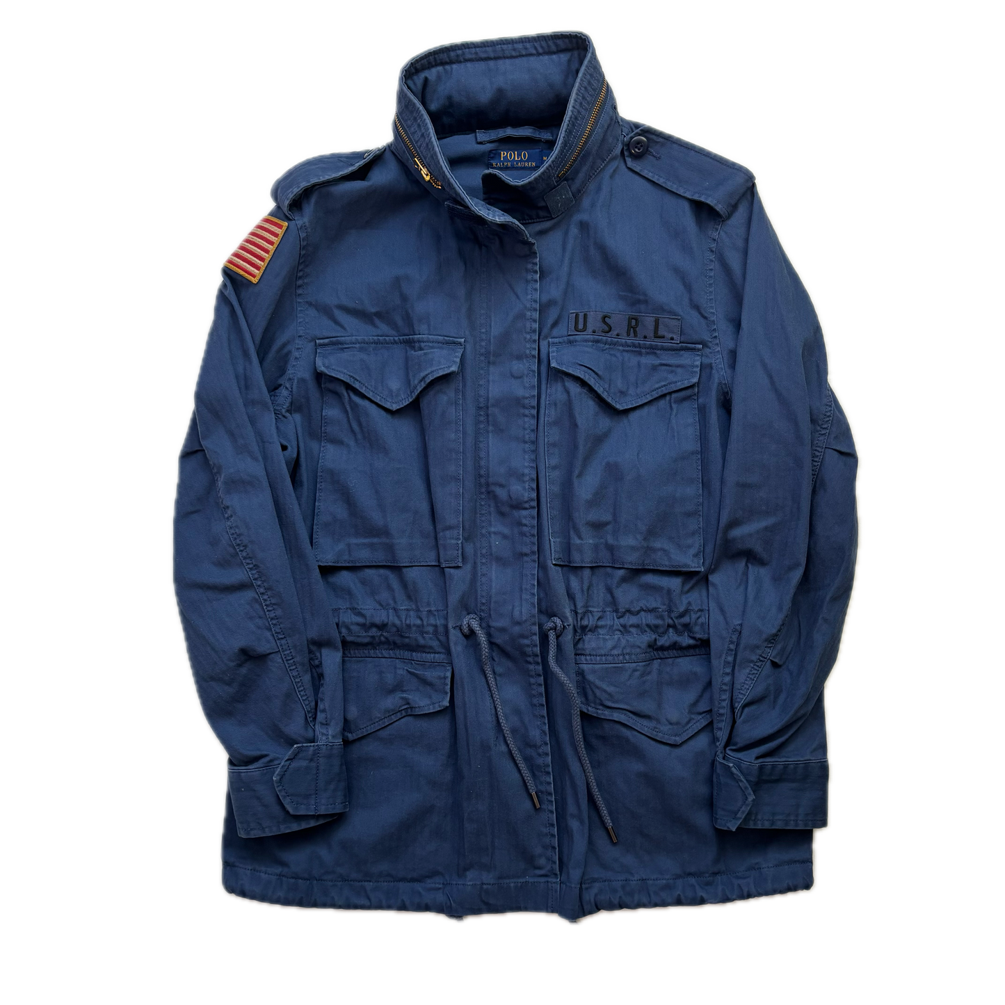 Polo Ralph Lauren Navy Blue Military Army Parka Jacket  - M