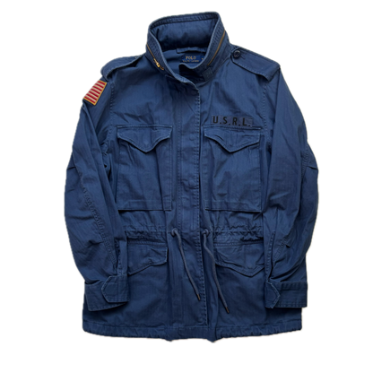 Polo Ralph Lauren Navy Blue Military Army Parka Jacket  - M