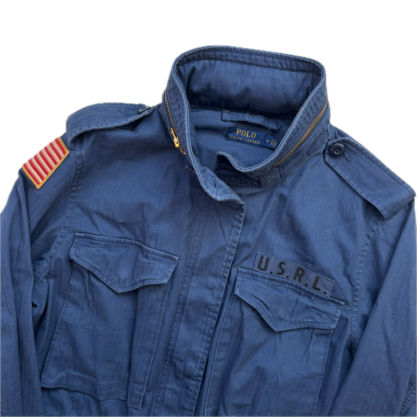 Polo Ralph Lauren Navy Blue Military Army Parka Jacket  - M