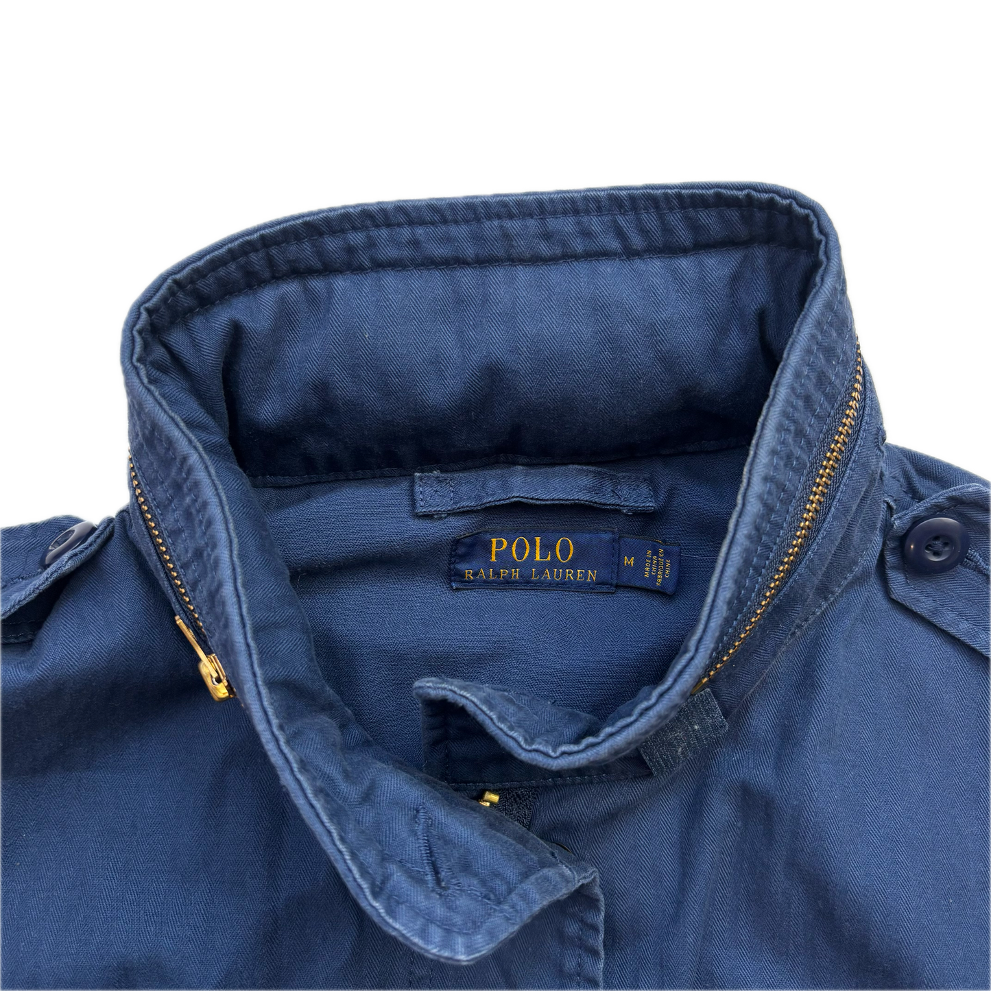 Polo Ralph Lauren Navy Blue Military Army Parka Jacket  - M
