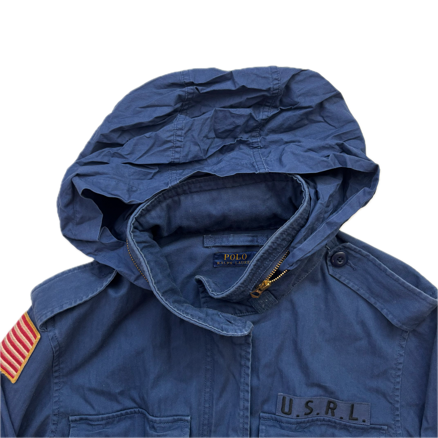 Polo Ralph Lauren Navy Blue Military Army Parka Jacket  - M