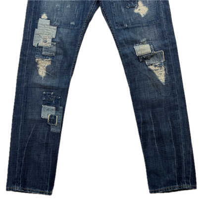 Denim & Supply Ralph Lauren Patchwork Distressed Slim Jeans - 32x34