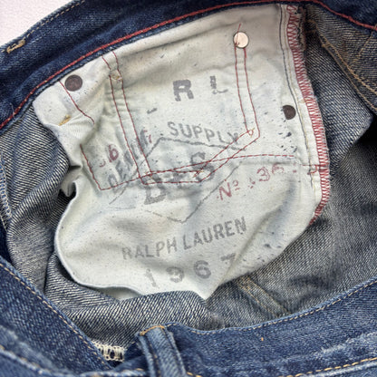 Denim & Supply Ralph Lauren Patchwork Distressed Slim Jeans - 32x34