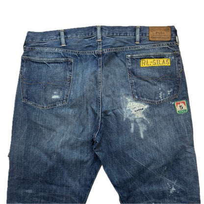 Polo Ralph Lauren Vintage Classic Fit Jeans Mojave Desert Patch Distressed - 40x32