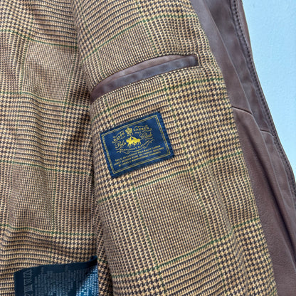 Polo Ralph Lauren Brown Lambskin Leather Quilted Equestrian Jacket - M