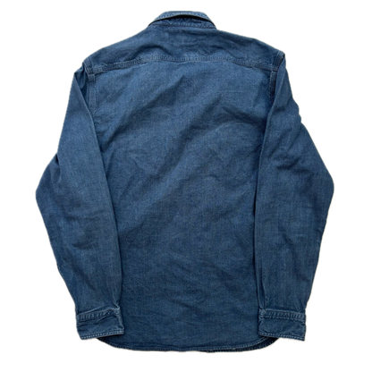 RRL Denim Chambray Blue Indigo Work Shirt (Cotton) - M (S)