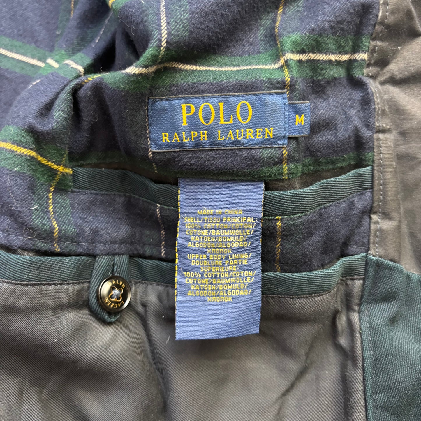 Polo Ralph Lauren Navy Waxed Sports Coat - M