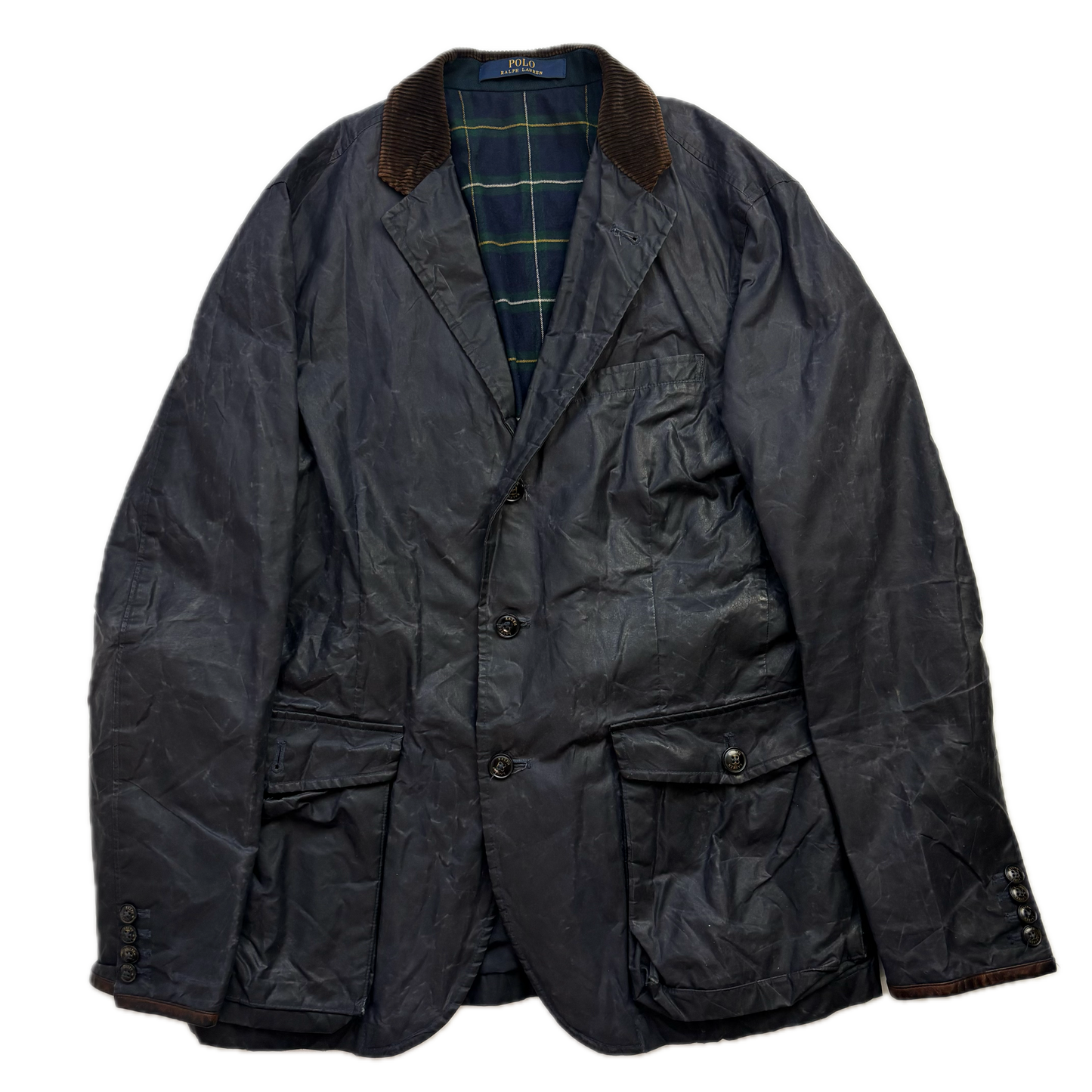 Polo Ralph Lauren Navy Waxed Sports Coat - M
