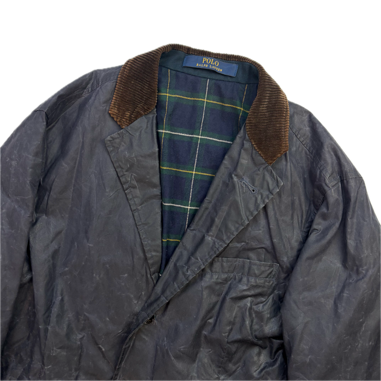 Polo Ralph Lauren Navy Waxed Sports Coat - M
