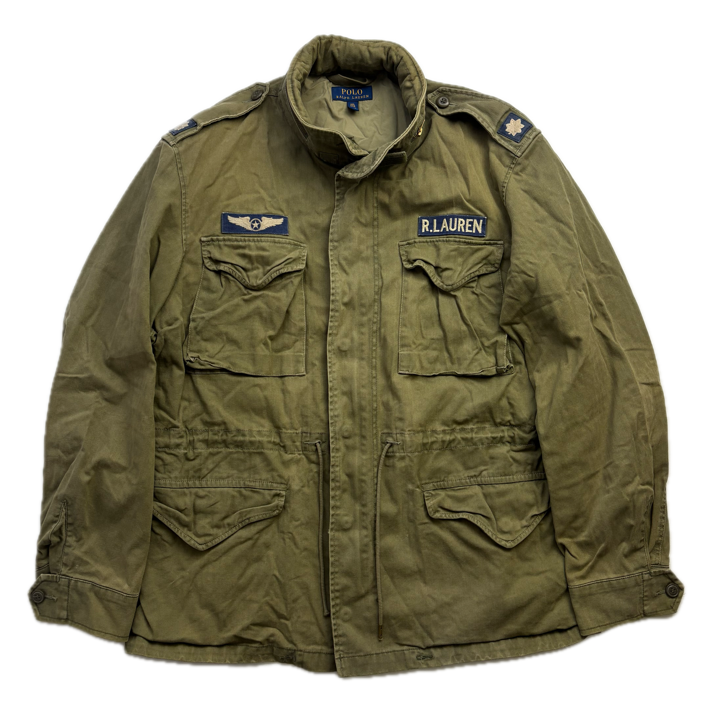 Polo Ralph Lauren Green Military Army Patches Parka Jacket  - XXL