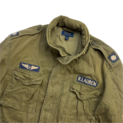 Polo Ralph Lauren Green Military Army Patches Parka Jacket  - XXL