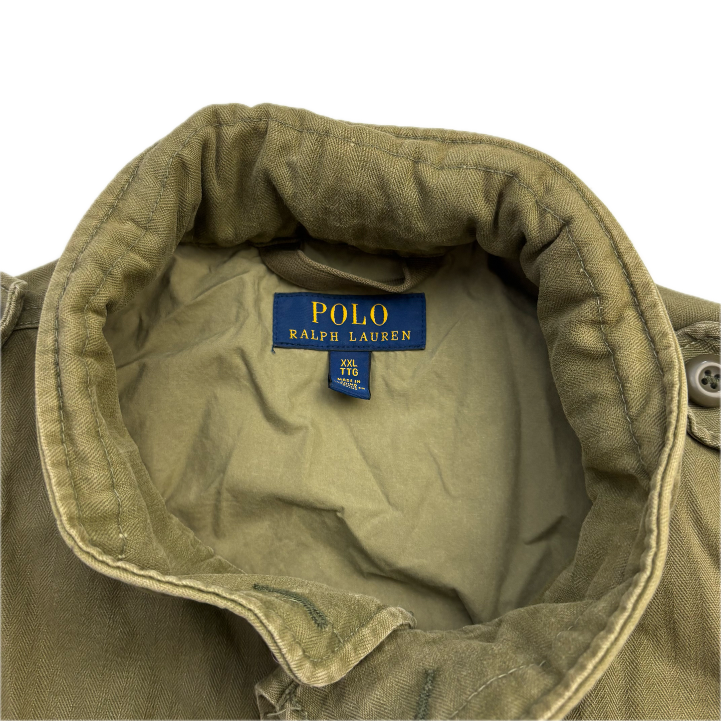 Polo Ralph Lauren Green Military Army Patches Parka Jacket  - XXL