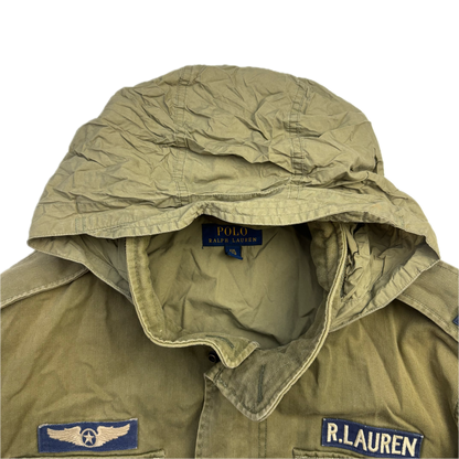 Polo Ralph Lauren Green Military Army Patches Parka Jacket  - XXL