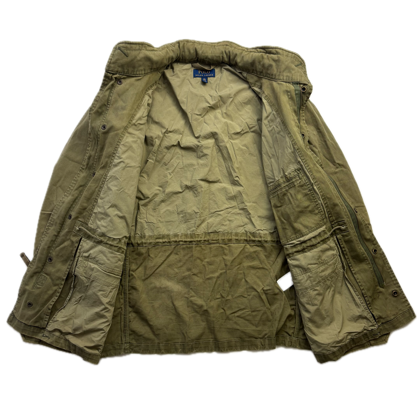 Polo Ralph Lauren Green Military Army Patches Parka Jacket  - XXL