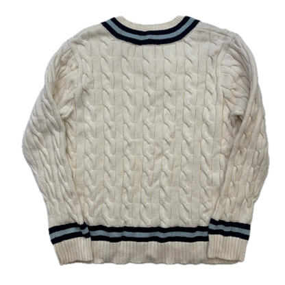 Polo Ralph Lauren Ivory Cricket Jumper Cableknit (Cotton)- M