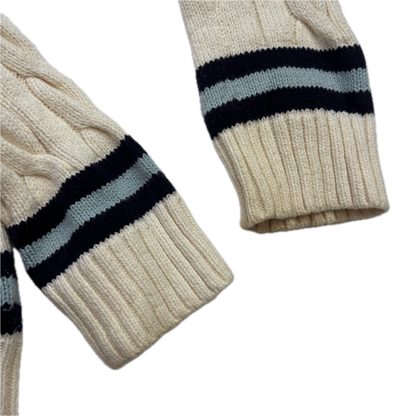 Polo Ralph Lauren Ivory Cricket Jumper Cableknit (Cotton)- M