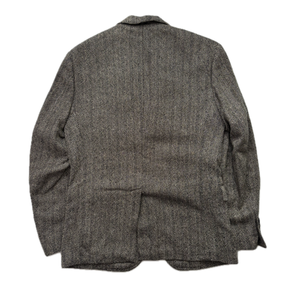 Polo Ralph Lauren Grey Herringbone Blazer Sports Coat (Linen Silk Wool) - 40R