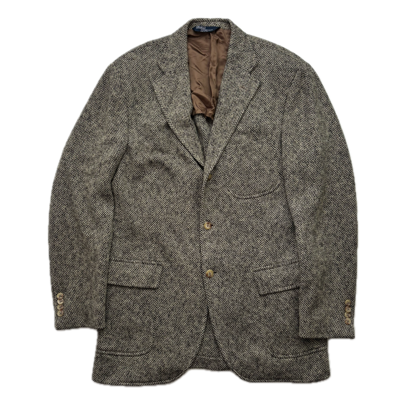 Polo Ralph Lauren Grey Barleycorn Tweed Blazer Sports Coat (Virgin Wool) - 40L