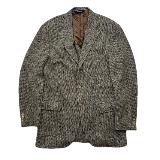 Polo Ralph Lauren Grey Barleycorn Tweed Blazer Sports Coat (Virgin Wool) - 40L