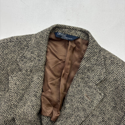 Polo Ralph Lauren Grey Barleycorn Tweed Blazer Sports Coat (Virgin Wool) - 40L