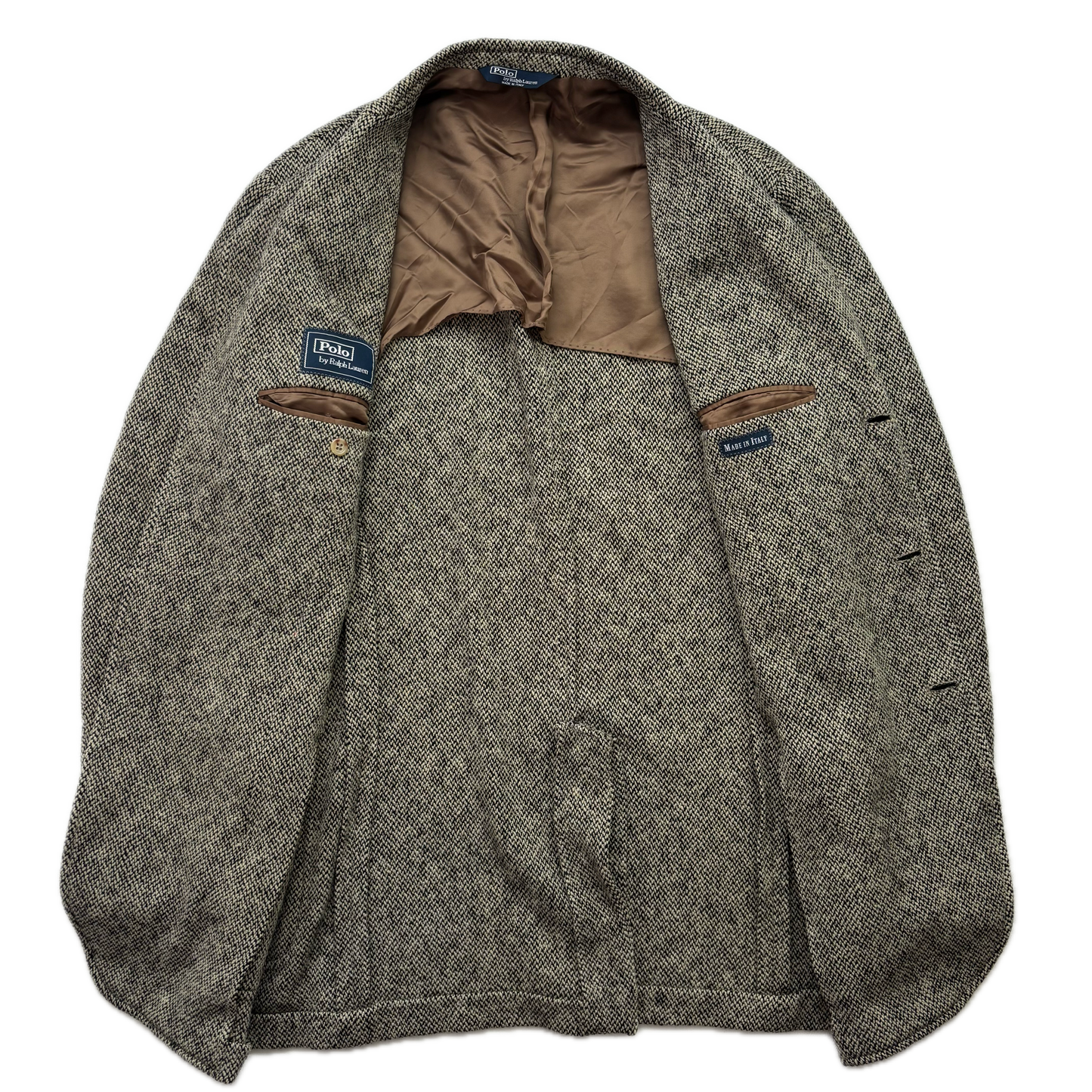 Polo Ralph Lauren Grey Barleycorn Tweed Blazer Sports Coat (Virgin Wool) - 40L