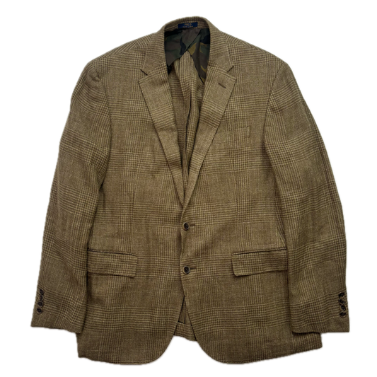 Polo Ralph Lauren Green Tweed Blazer Glen Plaid (Silk Flax Wool) - 44R