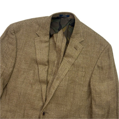 Polo Ralph Lauren Green Tweed Blazer Glen Plaid (Silk Flax Wool) - 44R