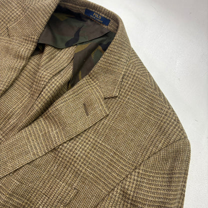 Polo Ralph Lauren Green Tweed Blazer Glen Plaid (Silk Flax Wool) - 44R