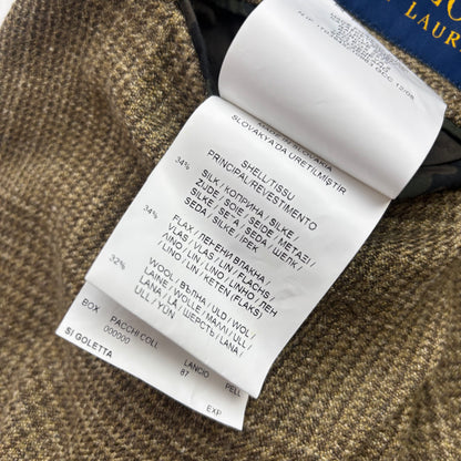 Polo Ralph Lauren Green Tweed Blazer Glen Plaid (Silk Flax Wool) - 44R