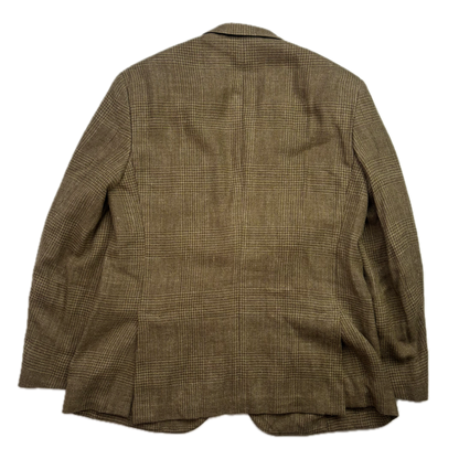Polo Ralph Lauren Green Tweed Blazer Glen Plaid (Silk Flax Wool) - 44R