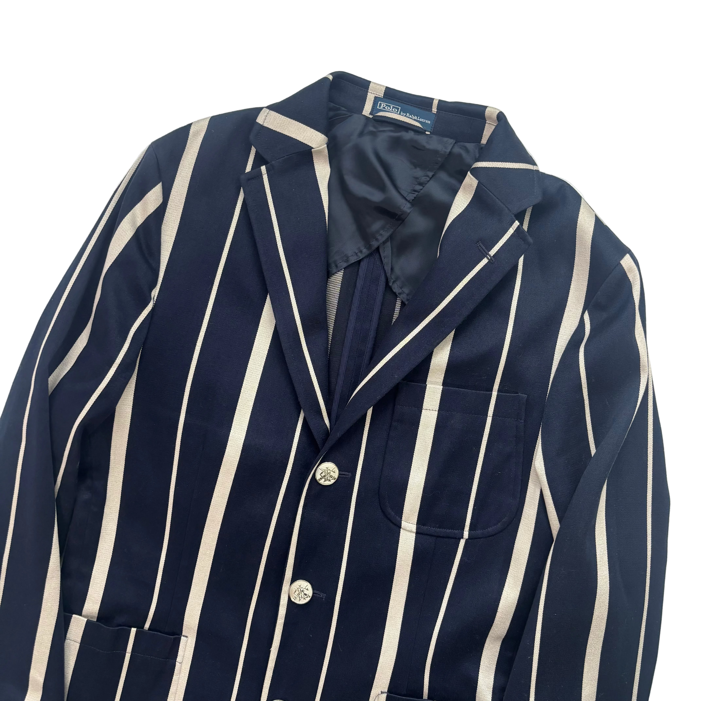 Polo Ralph Lauren Navy Striped Rowing Sports Jacket Blazer - 40 (38)