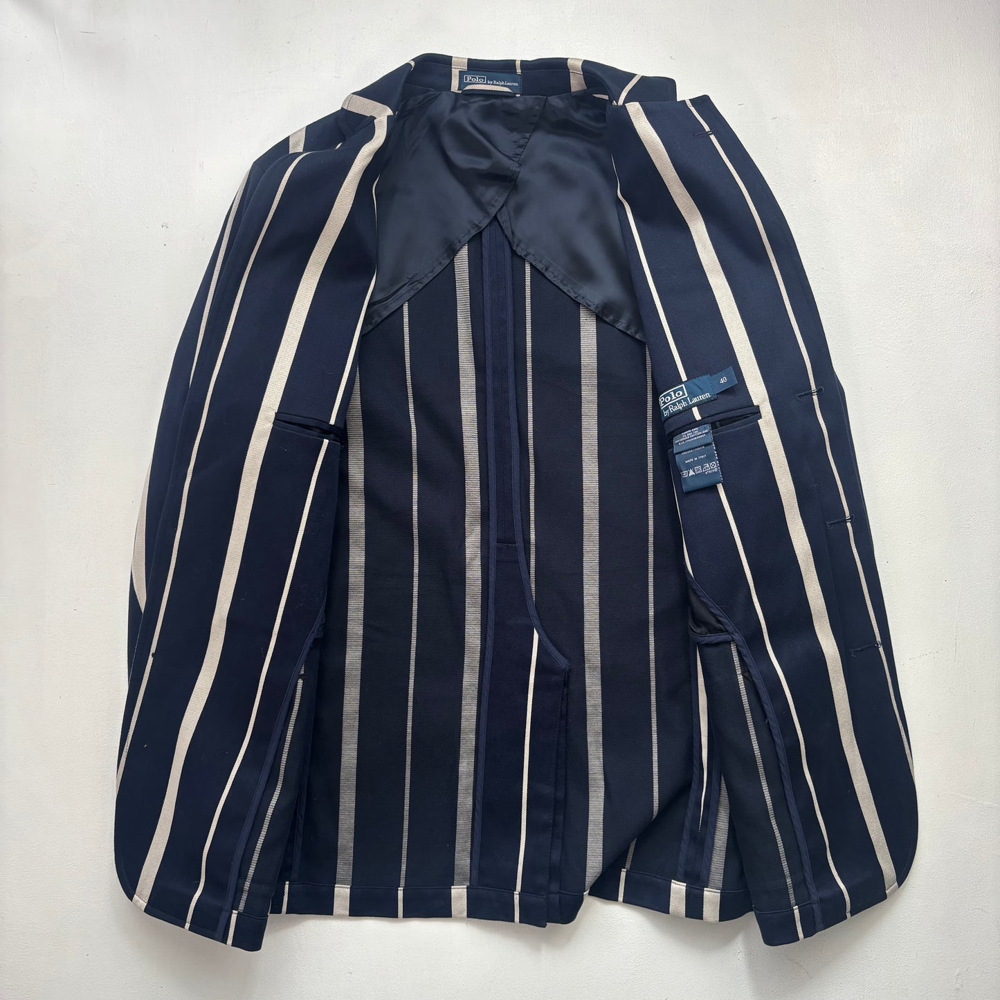 Polo Ralph Lauren Navy Striped Rowing Sports Jacket Blazer - 40 (38)