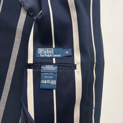 Polo Ralph Lauren Navy Striped Rowing Sports Jacket Blazer - 40 (38)
