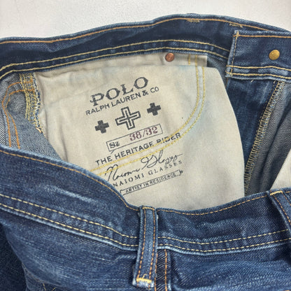 Polo Ralph Lauren x Naiomi Glasses Heritage Rider Jeans Distressed - 38x32