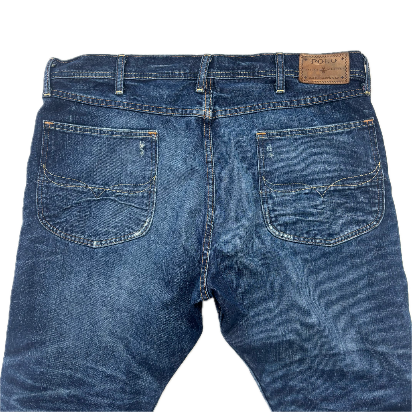 Polo Ralph Lauren x Naiomi Glasses Heritage Rider Jeans Distressed - 38x32