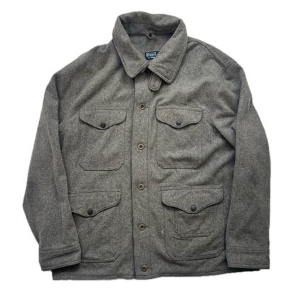 Polo Ralph Lauren Grey Mackinaw Cruiser Hunting Jacket Hooded (Wool Nylon) - XXL