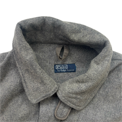 Polo Ralph Lauren Grey Mackinaw Cruiser Hunting Jacket Hooded (Wool Nylon) - XXL