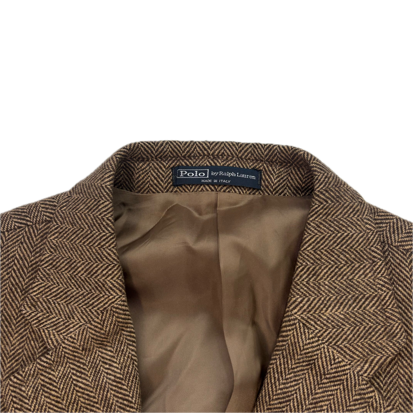 Polo Ralph Lauren Brown Tweed Hacking Blazer Herringbone (Wool) - 40R