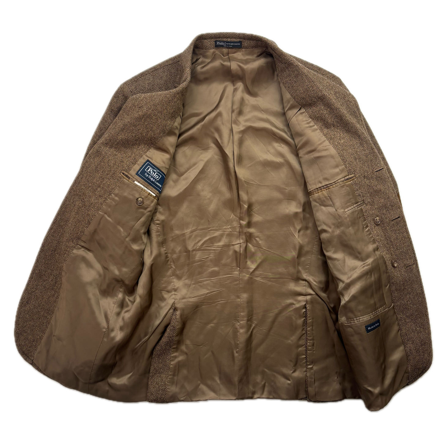 Polo Ralph Lauren Brown Tweed Hacking Blazer Herringbone (Wool) - 40R