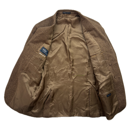 Polo Ralph Lauren Brown Tweed Hacking Blazer Herringbone (Wool) - 40R