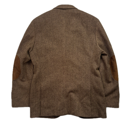 Polo Ralph Lauren Brown Tweed Hacking Blazer Herringbone (Wool) - 40R