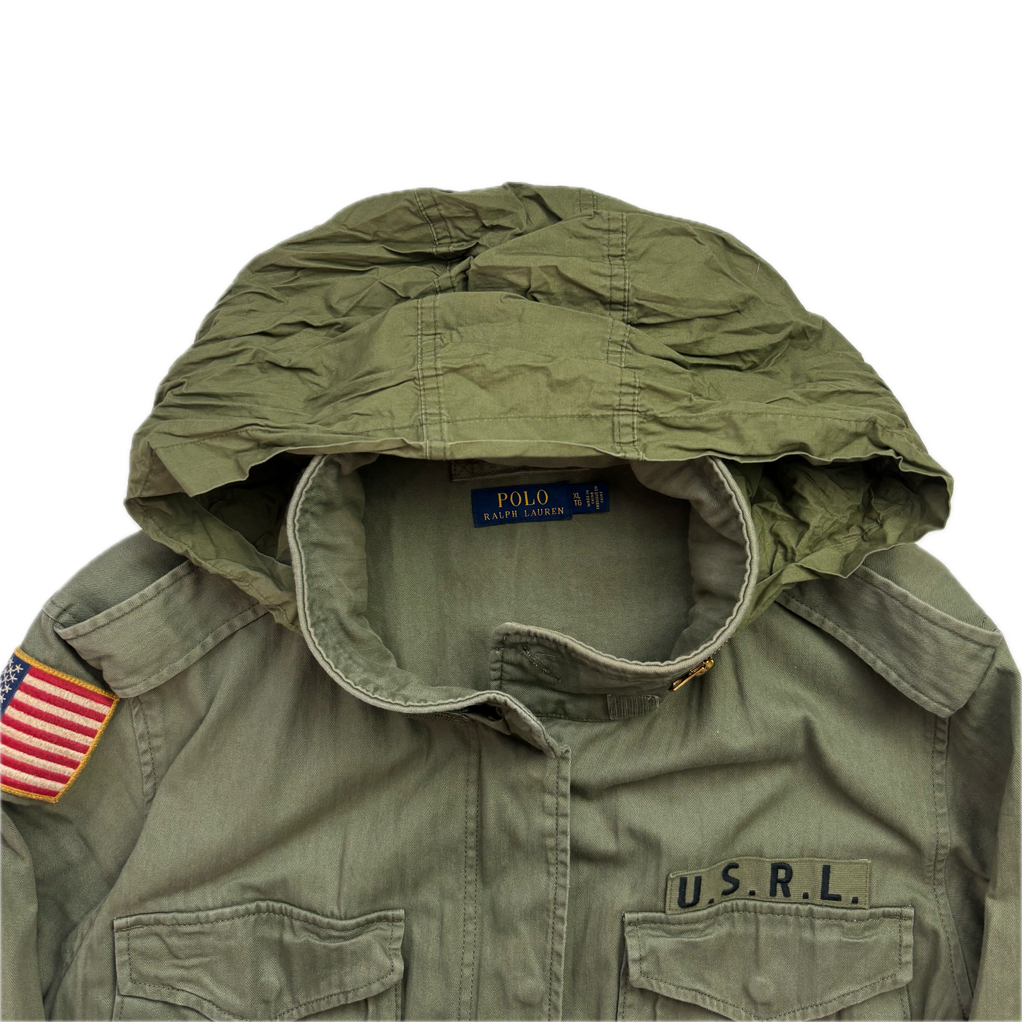 Polo Ralph Lauren Green Army Military Field Jacket - XL