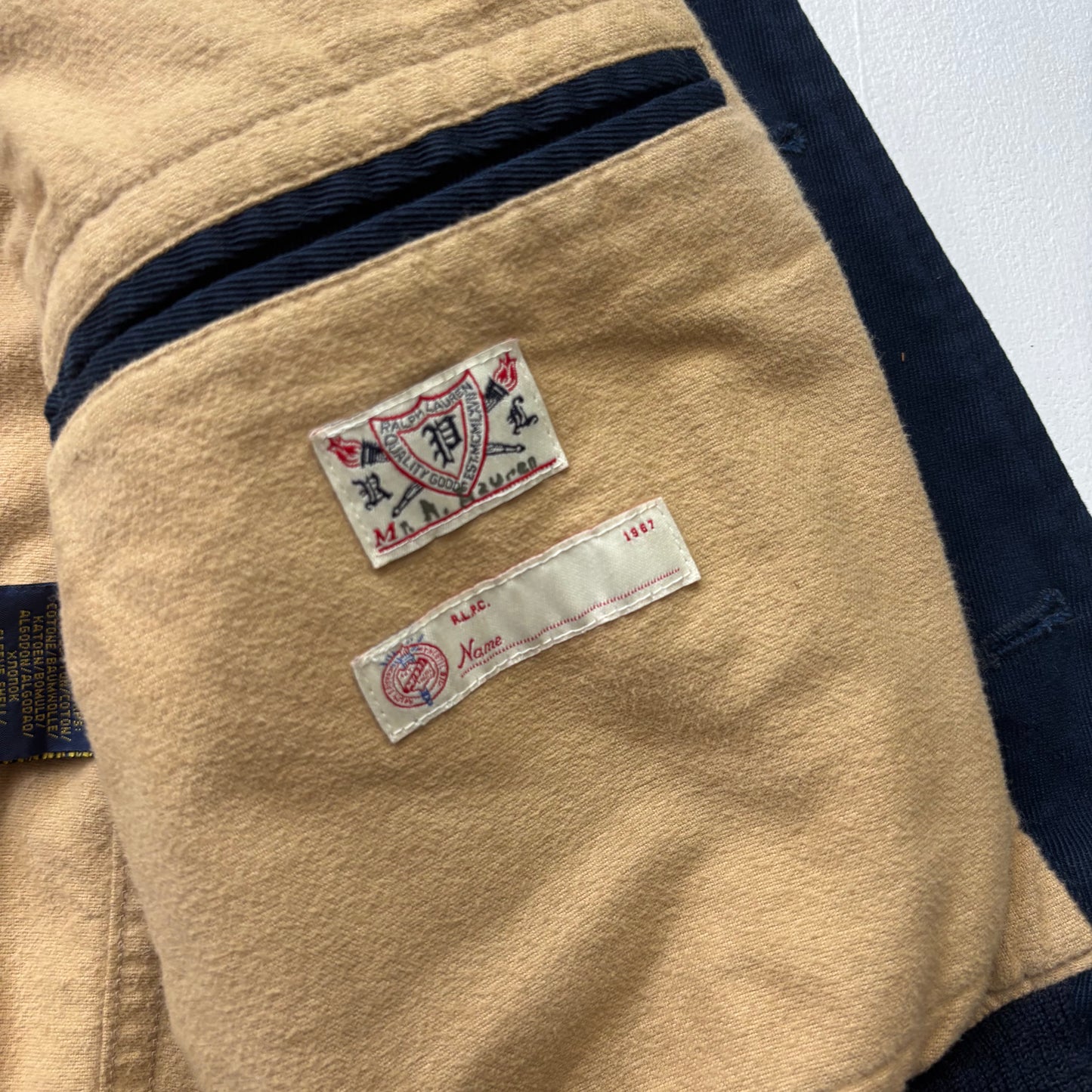Polo Ralph Lauren Leather Football Varsity Bulldog Leather Letterman Jacket - L